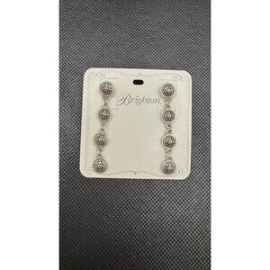 Brighton Ferrara Two Tone Silver Filigree Drop Dangle Earrings JA8970 NWT